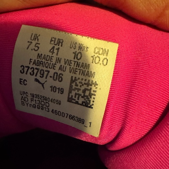 Puma Pink and White Athletic Shoes - Picture 5 of 7